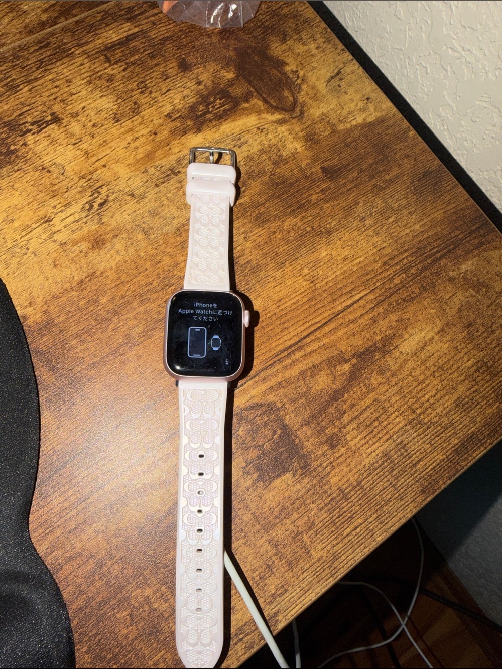 Apple Watch series 9 41mm GPS Rose Pink Silicone COACH Band Smartwatch
